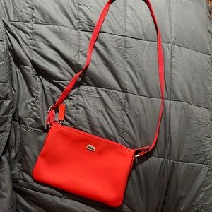 Red Lacoste Crossbody Bag